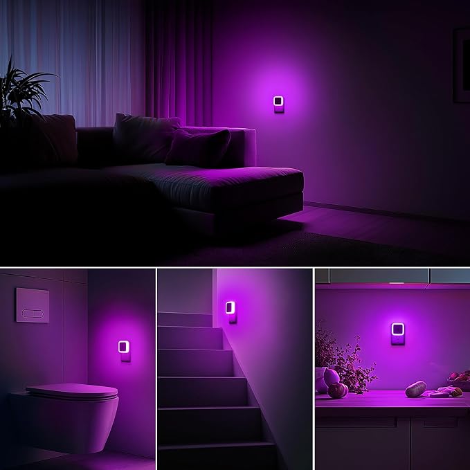 Sujeet Night Light, Night Lights Plug into Wall 8-Pack, Nightlight Plug in Night Light, Dusk to Dawn Night Lamp Led (Pink)
