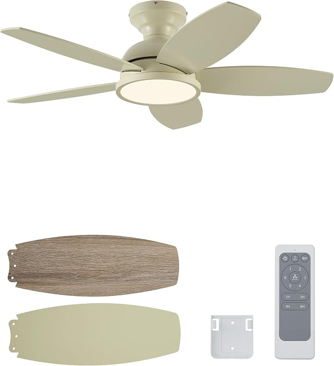 VONLUCE Ceiling Fans with Lights, 36 Inch Ceiling Fan and Remote, Full-spectrum LED Light, 3CCT, 6-Speeds Noiseless Reversible DC Motor, Modern Ceiling Fan for Bedroom Living Room Farmhouse, Boho