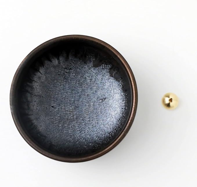 Asayu Japan Low Smoke Incense Gift Set with Incense Holder and Brass Stand, Japanese Garden Incense Sticks with Zen Holder