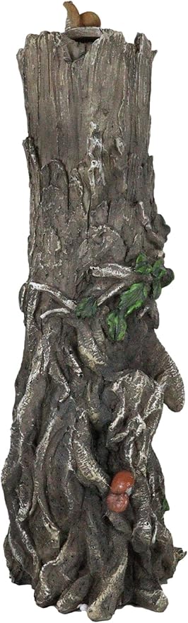 Ebros Gift Whispering Hollows Mystery Forest Celtic Greenman Tree Man God Ent Waterfall Stick Incense Burner Aroma Scent Holder Pillar Tower Figurine Horned God Tree of Life Mystical Creature