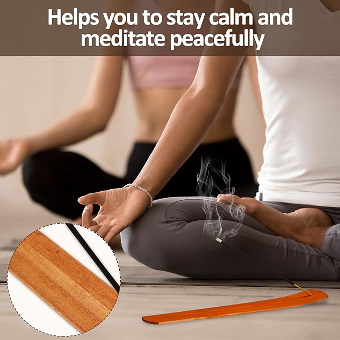 Handmade Wooden Incense Stick Holder Wood Incense Burner Ash Holder Trays for Sticks Home Utilities Accessories and Buddha Hall(36 Pieces)