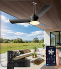 28 inch Plug-in Ceiling Fan Light with16.5ft long cord, Gazebo fan light Dimmable 3CCT LED,Reversible,Portable Hook Design for Bedroom Garage Tent Porch Kitchen patio