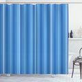 Ambesonne Stripes Shower Curtain, Abstract Ocean Inspired Palette Lines Geometrical Image Illustration, Cloth Fabric Bathroom Decor Set with Hooks, 75" Long, Sky Blue