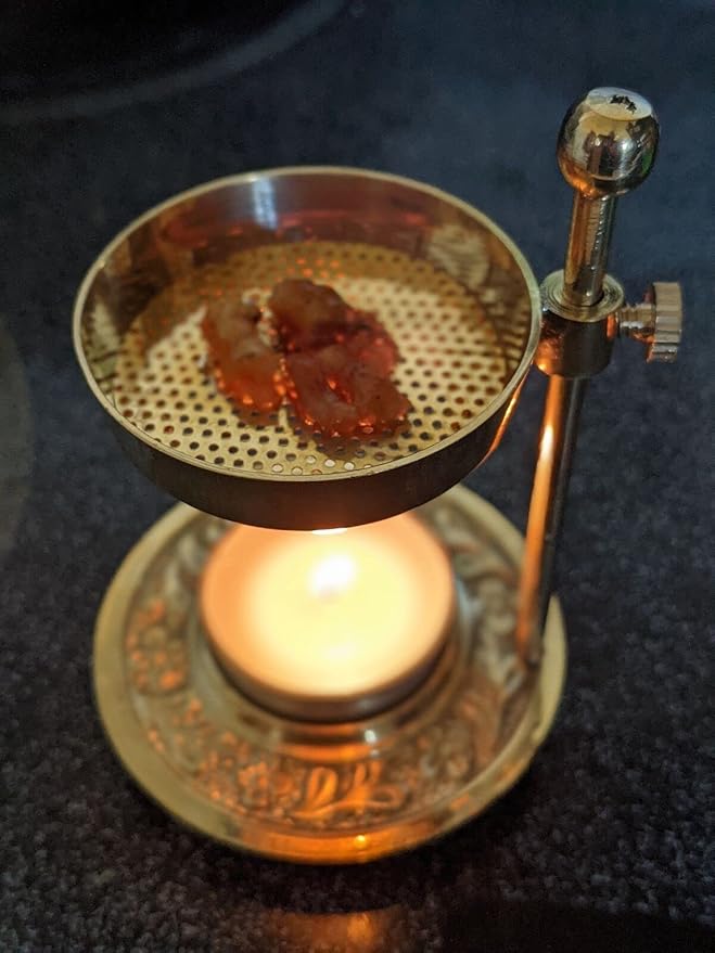 RSGM Brass Incense Resin Adjustable Burner Unleash the Aromatic Power, 5.5 Inch