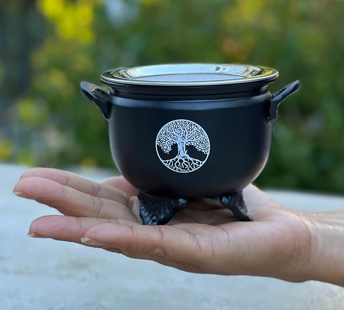 Large Metal Charcoal Incense Burner (Tree of Life)