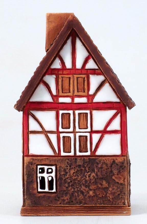 Ceramic Houses and Villages Collection - Miniature of The Original House in Lauterbach, Germany - Cone Incense Holder S19-4