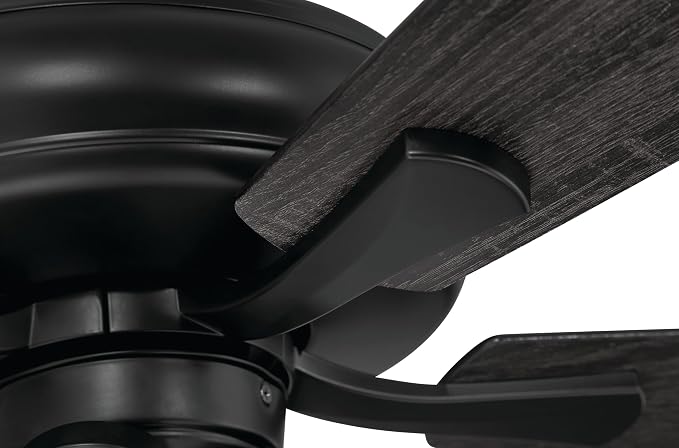 Craftmade 52" Eos 4 Light Ceiling Fan in Flat Black Finish with Reversible Flat Black/Greywood Blades
