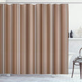 Ambesonne Stripes Shower Curtain, Abstract Ocean Inspired Palette Lines Geometrical Image Illustration, Cloth Fabric Bathroom Decor Set with Hooks, 75" Long, Cocoa Umber