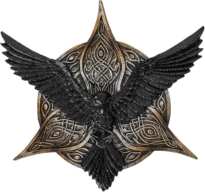 Pacific Giftware Raven Incense Burner Decorative Celtic Knotwork Design with Resin Wings and Intricate Details Ideal for Aromatherapy and Home Decor 5.71" Long