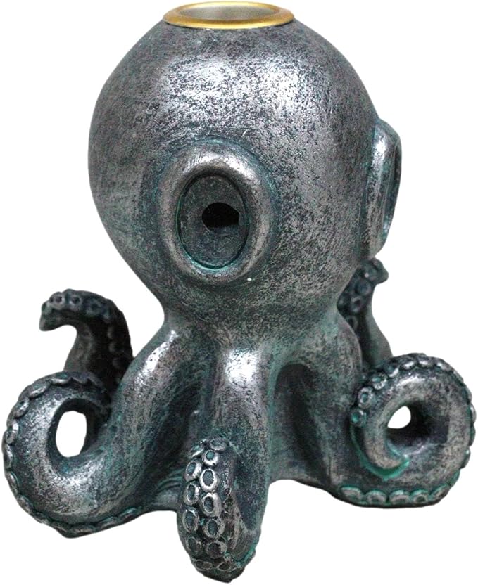 Ebros Gift Nautical Marine Cthulhu Octopus Tentacles Sea Monster Backflow Incense Cone Burner Figurine Home Aromatherapy Fragrance Holder