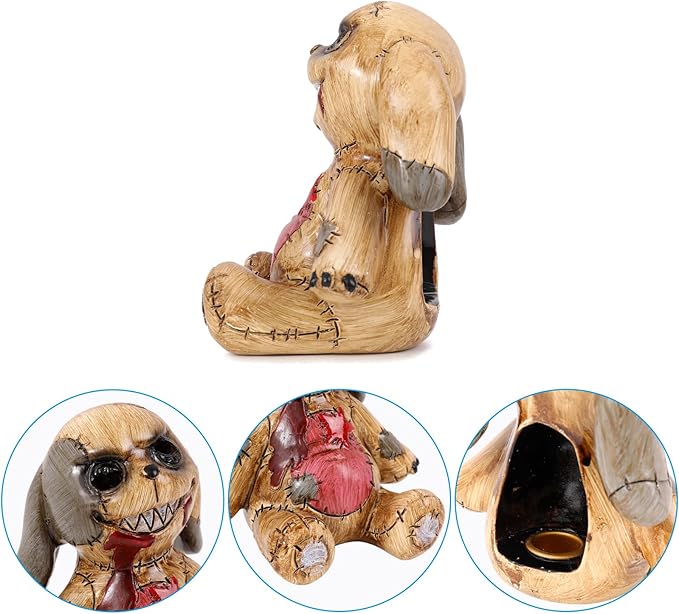 Cool Resin Doll Cone Incense Burner FriyGardcn Unique Incense Holder Desktop Indoor Halloween Decoration for Living Room，Bedroom，Yoga Room