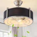 20 Inch Gold Fandelier Ceiling Fans with Lights, Gold Chandelier Ceiling Fan with Light Remote Control, Caged Enclosed with 6 Speeds for Bedroom, Nursery, Living Room