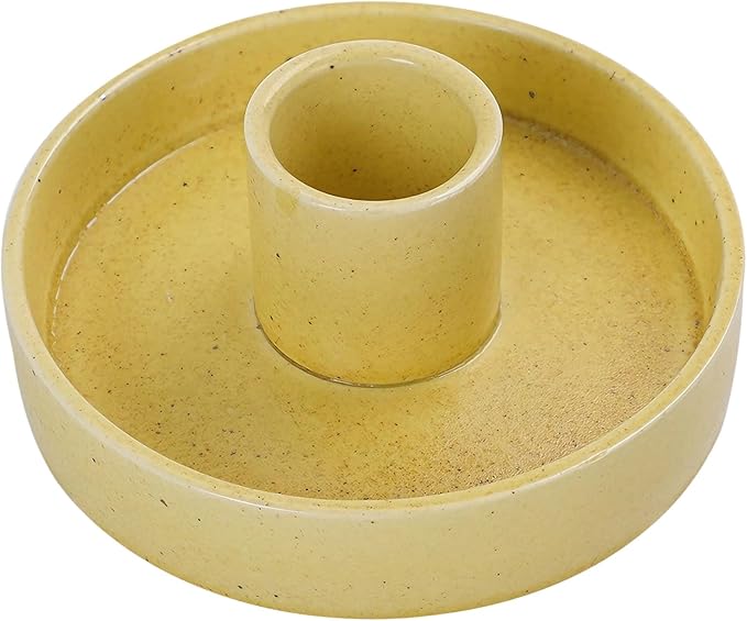 Palo Santo Holder, Ceramic Incense Stick Holder, Sage Holder for Yoga, Meditation, and Energy Cleansing, Unique Ceramic Incense Holder Gift for Palo Santo Sticks (Yellow)