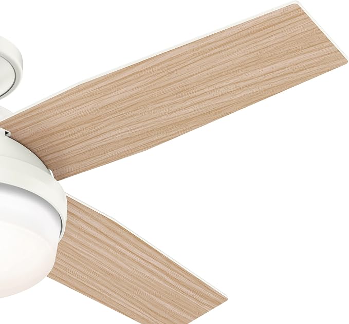 Hunter Dempsey, Outdoor or Indoor, Ceiling Fan, Quiet, 44 inch, Fresh White