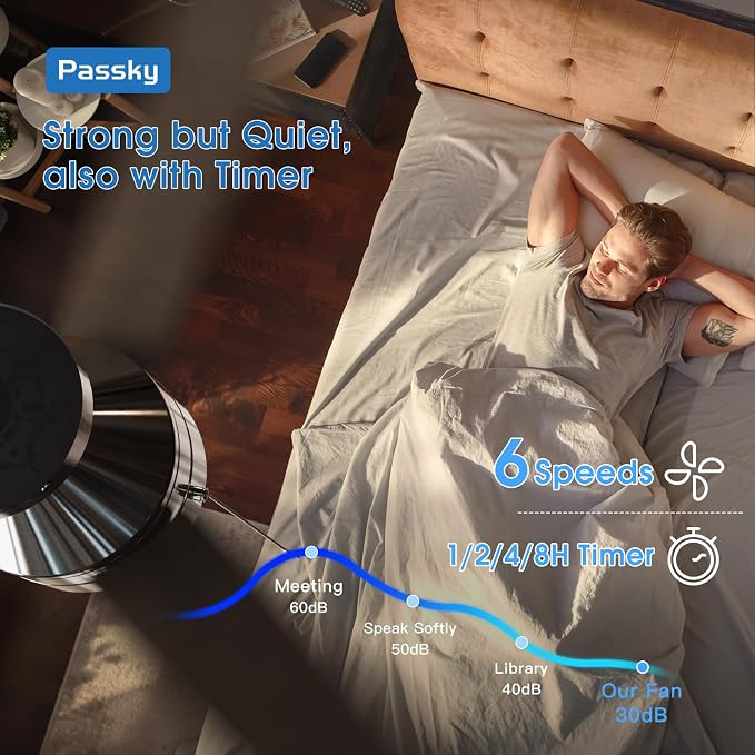 Passky Ceiling Fans with Lights, 42 inch Low Profile Ceiling Fan with Pull Chain and Remote Control, Flush Mount, Reversible, 5CCT, Dimmable, Noiseless, Nickel Pull Cord Ceiling Fan for Bedroom
