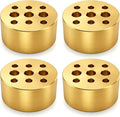 4 Pack Incense Cone Holders, Brass Incense Holder, Burner Stick Holder with 9 Holes, Incenses Stand Base for Yoga Spa Room Home Office(Gold)