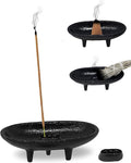Cast Iron Incense Burner 4" L 2" H, Ideal for smudging, Incense Burning, Ritual Purpose, Decoration etc. (4" L)