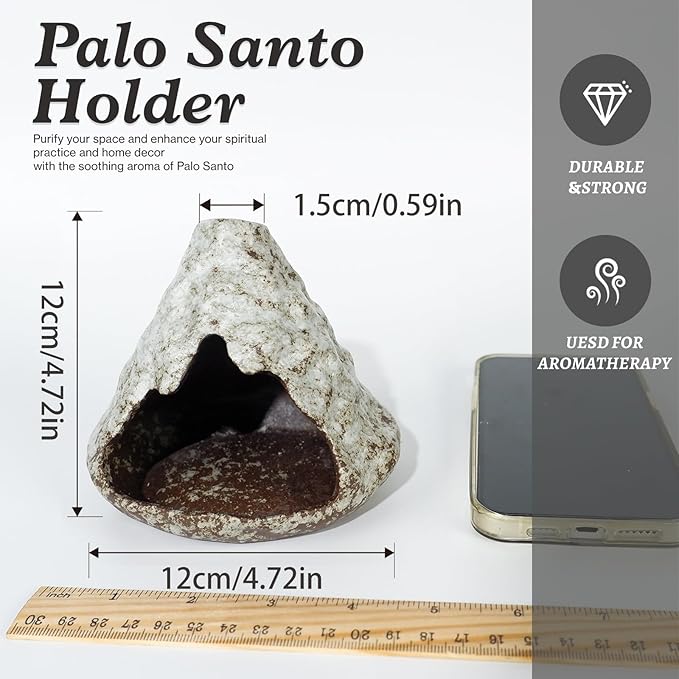 MOUGIGI Palo Santo Burner- Zongzi Modeling Incense Holder with Ash Catcher-Perfect for Sage, Sticks, and Copal-Aromatherapy Meditation Gift for Women-Perfect for Yoga, Meditation, and Anxiety Relief