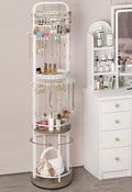 Jewelry Holder Organizer, Floor Jewelry Organizer with Earring Organizer Necklace Holder, Rotating Jewelry Stand Necklace Display Earring Storage, Large Hanging Jewelry Tree for Jewlery Bracelet Ring
