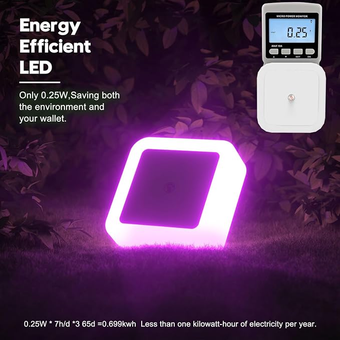 Sujeet Night Light, Night Lights Plug into Wall 8-Pack, Nightlight Plug in Night Light, Dusk to Dawn Night Lamp Led (Pink)