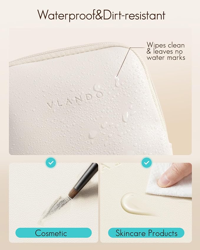 VLANDO Mini Jewelry Travel Case,Gifts for Teachers Women,Jewelry Pouch Bags with Zipper, Velvet Jewelry Organizer Storage Bag for Bracelet Rings Earring Travel Essentials-White