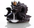 OTOFY Handmade Ceramic Incense Holder, Backflow Incense Burner Figurine Incense Cone Holders Home Decor Gift Decorations Statue Ornaments (Fierce Dragon)