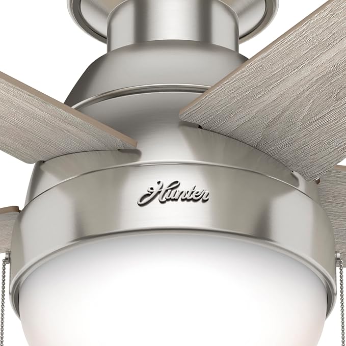 Hunter Anslee, Indoor, Ceiling Fan, with LED Light, 46 inch, Brushed Nickel