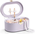 VLANDO Musical Jewelry Box for Girls - Kid Music Box with Ballerina for Birthday Bedroom Decor - Birthday Gift for Girls Ages 4 5 6 7 8-12 Year Old - Light Purple