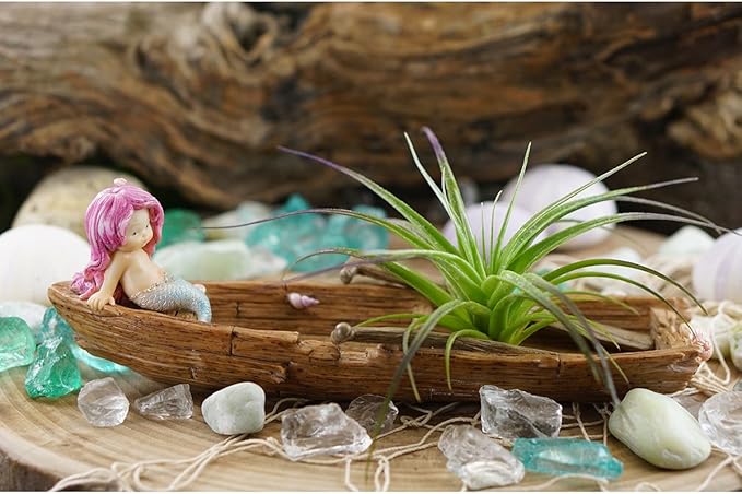 Top Collection Adorable Little Mermaid on Boat Incense & T-Light Candle Holder, 10.5"