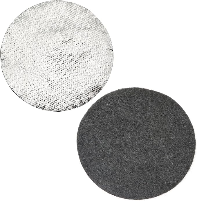 5pcs Black Round Incense Burner, 100mm, Fireproof Mat, High Temperature Cotton Pad, Fit for Incense Sticks Coils