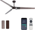 Ceiling Fan with Lights and Remote, 3 Blade App Control Timer Reversible Stepless Brightness and Color Temperature Outdoor Wood Ceiling Fan with Lights (Brown, 72 In'ch)