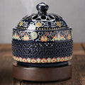 Electric Resin Burner with Timer, Ceramic Electric Incense Burner, Burner Censer 110V for Home Porch, Patio, Garden, Office, Yoga, Living Room, Meditation Room (Colorful)