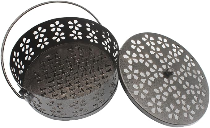 1pcs Mosquito Coil Holder Retro Incense Coils Holder Portable Incense Burner Holders with Handle for Home Camping Indoor Outdoor Patio