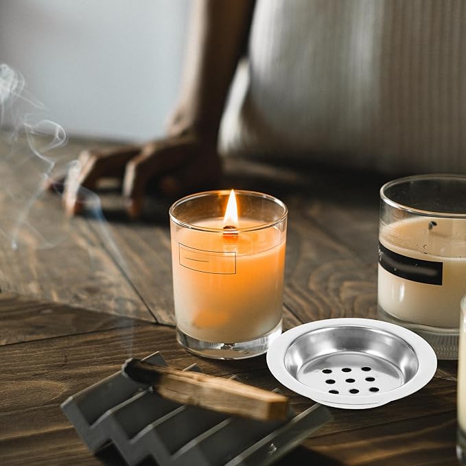 Zerodeko Small Incense Burner Screen 2Pcs Holder for Aromatherapy and Meditation 2.36In Accessories for Home Outdoor Picnic Camping