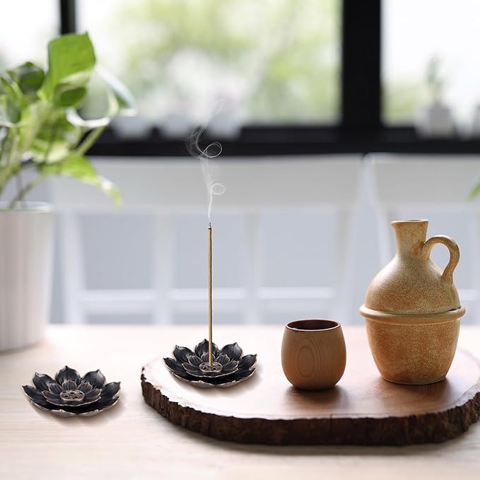 60 Pcs Lotus Incense Holder for Stick Bulk 2.28 inches Incense Burner Ash Catcher Cone Holder Indian Return Gifts for Diwali Pooja Home Fragrance Yoga SPA Sauna Bedroom