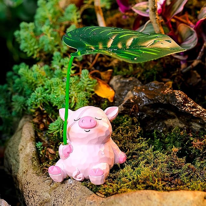 Lotus Incense Holder Pink Pig Cute Animal Figurine Incense Burner Flower Stand Ash Catcher Creative Cartoon Resin Siamese Cat Statue for Home Room Decor Meditation Yoga Spa