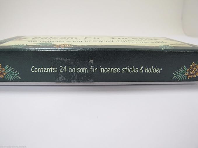 Paine's Incense & Burner Comes with 24 Balsam Fir Sticks to Burn Wood Holder Lodge Style