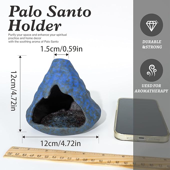 MOUGIGI Palo Santo Incense Holder and Burner - Zongzi Modeling Smudge Bowl | Sage Cone Burner Holder & Chiminea Incense Dish Ideal for Energy Cleansing, Yoga, Meditation,Zen,Altar Decor & Aromatherapy