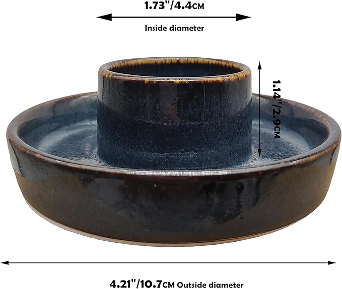 Sage Holder, Sage Holder for Burning, Ceramic Smudge Bowl with Ash Catcher for Meditation Space(Sage Not Included) (Blue)
