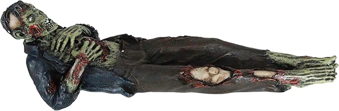 Ebros Gift Zombie Apocalypse Walking Death Undead with Impaled Ripped Chest Incense Stick Burner Holder Figurine 9.5" Long Ossuary Macabre Underworld Themed Aromatherapy Accent Sculpture