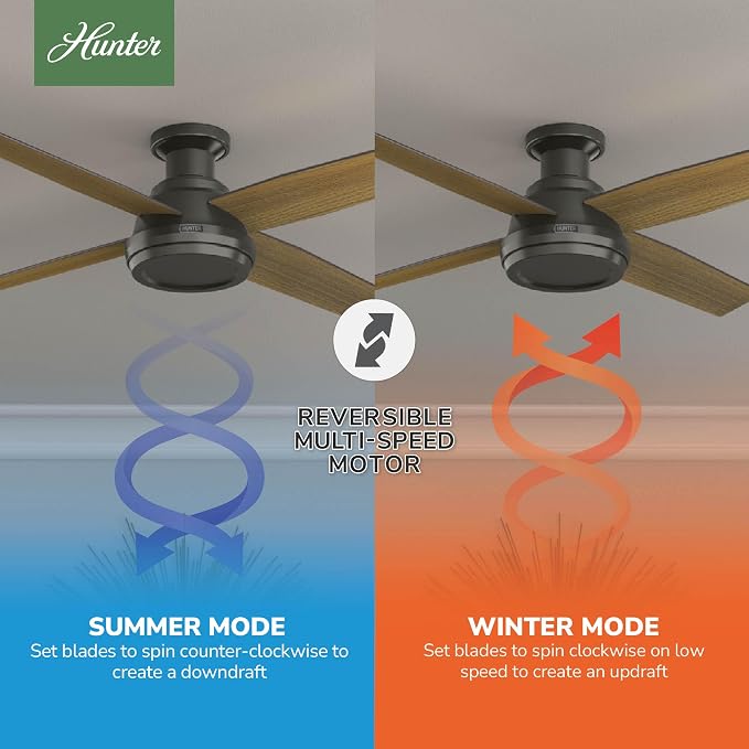 Hunter Dempsey, Indoor, Ceiling Fan, No Light, 52 inch, Noble Bronze