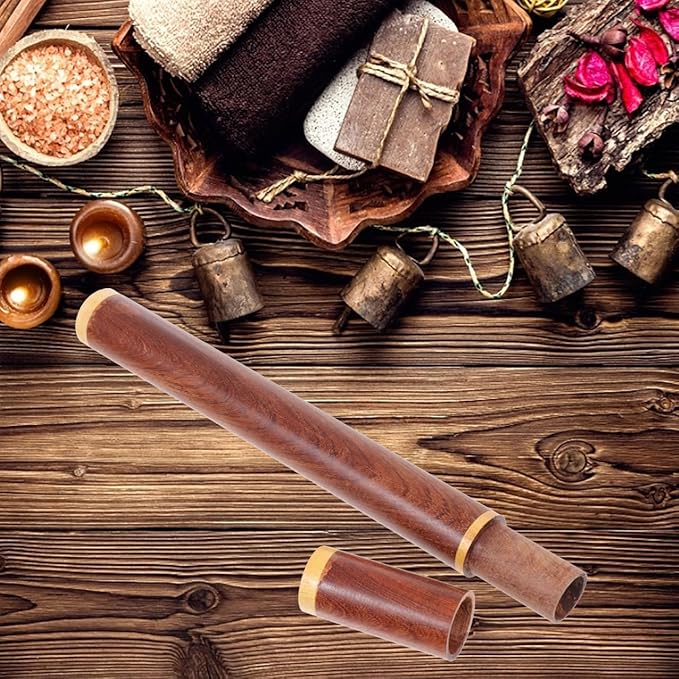 ARTIBETTER Wood Incense Holder Tube with Sealed Lid Smooth Natural Wooden Incense Stick Storage Container for Home Decor Meditation Aromatherapy Portable Compact 9.44X1.73X0.86 Inches