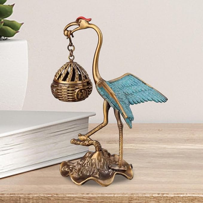 Hanging Incense Burner,Crane Censer Cone,Incense Holder Incense Diffuser for Bedroom Housewarming Desk