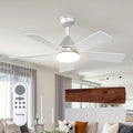 Passky Ceiling Fans with Lights, 42 inch Sleek Ceiling Fan with Light and Remote Control, 3CCT, Dimmable, Reversible, Noiseless, Silver Ceiling Fan for Bedroom, Living Room