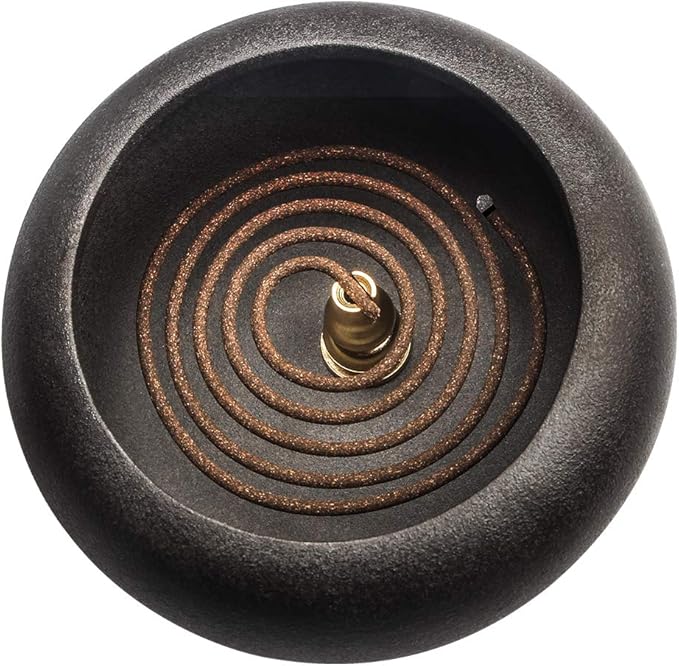 Tomorotec Dual Use Stick Incense Burner and Cone Incense Holder, Attom Tech Home Ceramic Incense Holder, Incense Ash Catcher (Black, Incense Sold Separately)