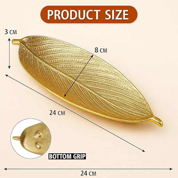 Pure Source India Aluminum Agarbatti Stand (10 x 3.25 x 2 inch, Gold)