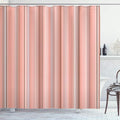 Ambesonne Stripes Shower Curtain, Abstract Ocean Inspired Palette Lines Geometrical Image Illustration, Cloth Fabric Bathroom Decor Set with Hooks, 75" Long, Blush Rose