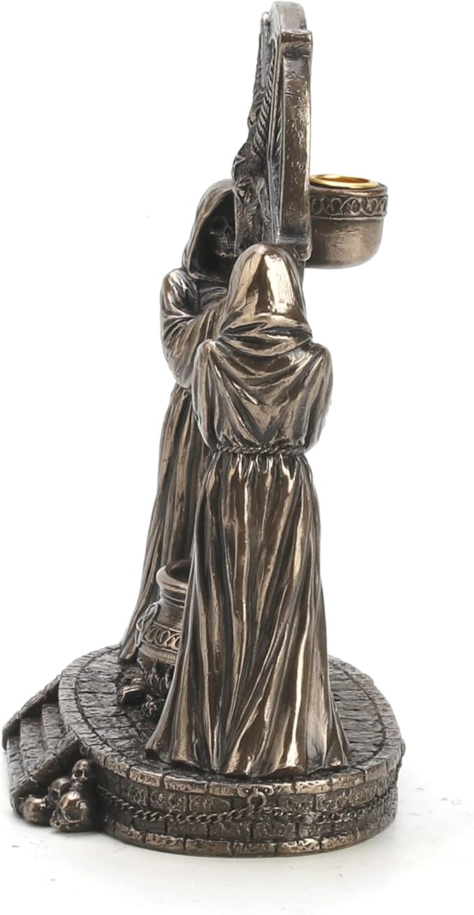 Veronese Design 7 1/4" Sigil of Baphomet Occult Altar Backflow Incense Burner Resin Sculpture Bronze Finish