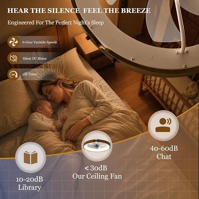 Ceiling Fans with Lights,20 Inches Low Profile Ceiling Fan with Light and Remote/APP Control,3500-6500K Dimmable LED Timing and 6 Speeds Semi Flush Mount Wood Bedroom Lighting