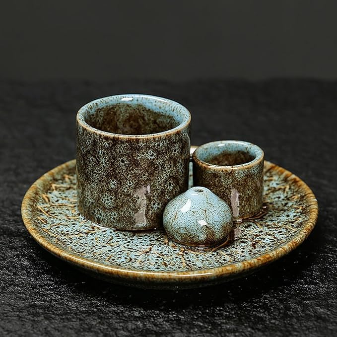 Comeon Ceramic Incense Stick Holder,Home Yoga 3 in 1 Incense Burner Sage Holder for Burning